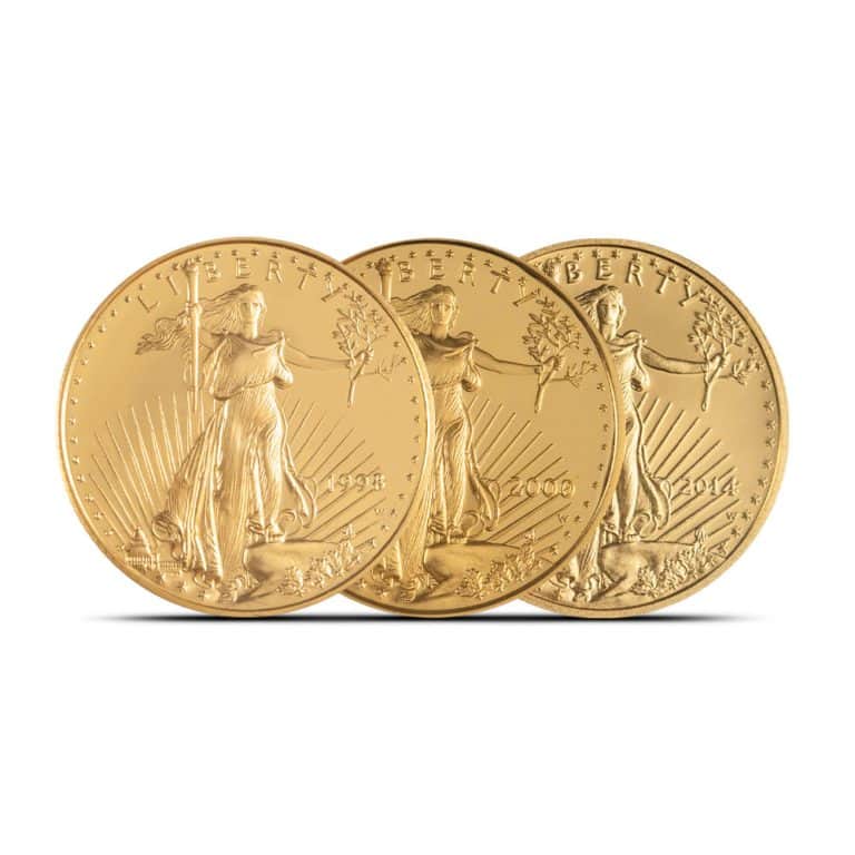 1/4 oz Proof American Gold Eagle Coin (Random Year, Capsules Only)