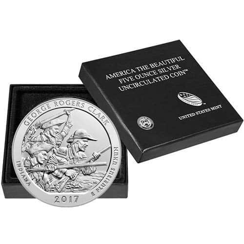 2017-P 5 oz Burnished ATB George Rogers Clark National Historical Park Silver Coin (Box + CoA)