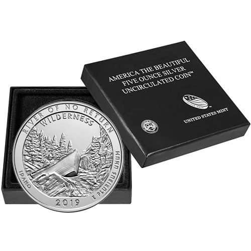 2019-P 5 oz Burnished ATB Frank Church River of No Return Wilderness Silver Coin (Box + CoA)