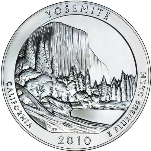 2010 5 oz ATB Yosemite Silver Coin