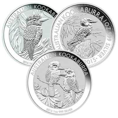 1 oz Australian Silver Kookaburra Coin (Random Year)