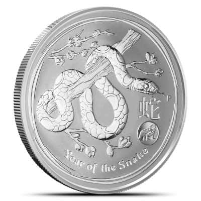 2013 1 oz Australian Silver Lunar Snake Lion Privy Coin