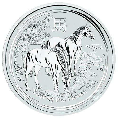 2014 10 oz Australian Silver Lunar Horse Coin (BU)