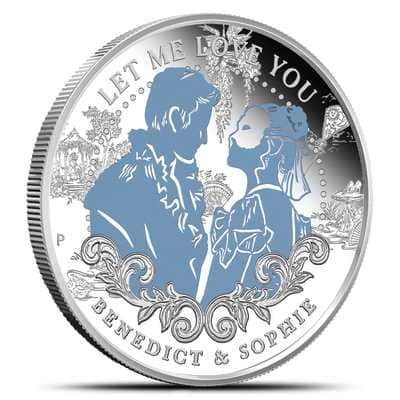 2026 1/2 oz Proof Tuvalu Silver Bridgerton Benedict and Sophie Coin (Box + CoA)