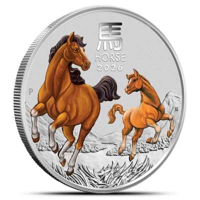 2026 1/2 oz Colorized Australian Silver Lunar Horse Coin (BU)
