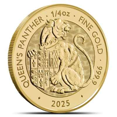 2025 1/4 oz British Gold Tudor Beasts The Queen's Panther Coin (BU)