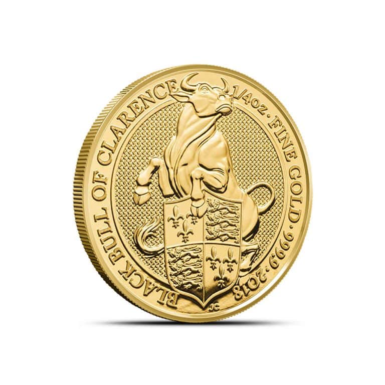 2018 1/4 oz British Gold Queen's Beast Black Bull Coin
