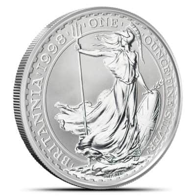 1998 1 oz British Silver Britannia Coin