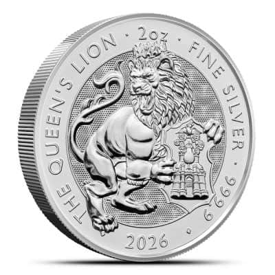 2026 2 oz British Silver Tudor Beasts Queen's Lion Coin (BU)