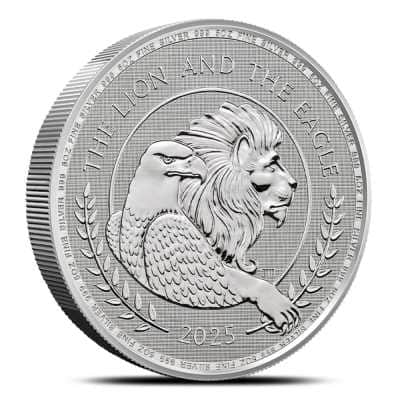 2025 5 oz British Silver The Lion and The Eagle Coin (BU)