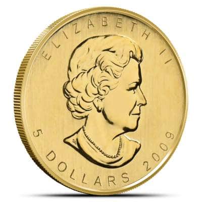 2009 1/10 oz Canadian Gold Maple Leaf Coin