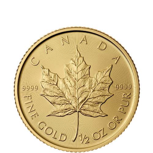 2016 1/2 oz Canadian Gold Maple Leaf Coin (BU)