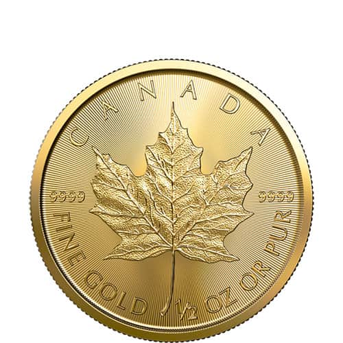 2022 1/2 oz Canadian Gold Maple Leaf Coin (BU)