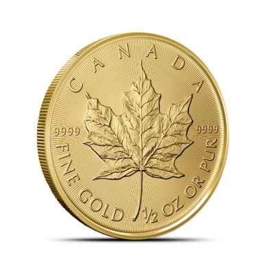 2018 1/2 oz Canadian Gold Maple Leaf Coin (BU)