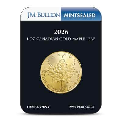 2026 1 oz Canadian Gold Maple Leaf Coin (MintSealed, BU)