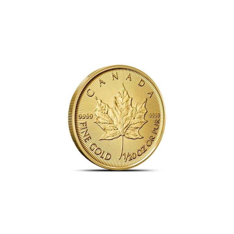 1/20 oz Canadian Gold Maple Leaf Coin (Random Year)
