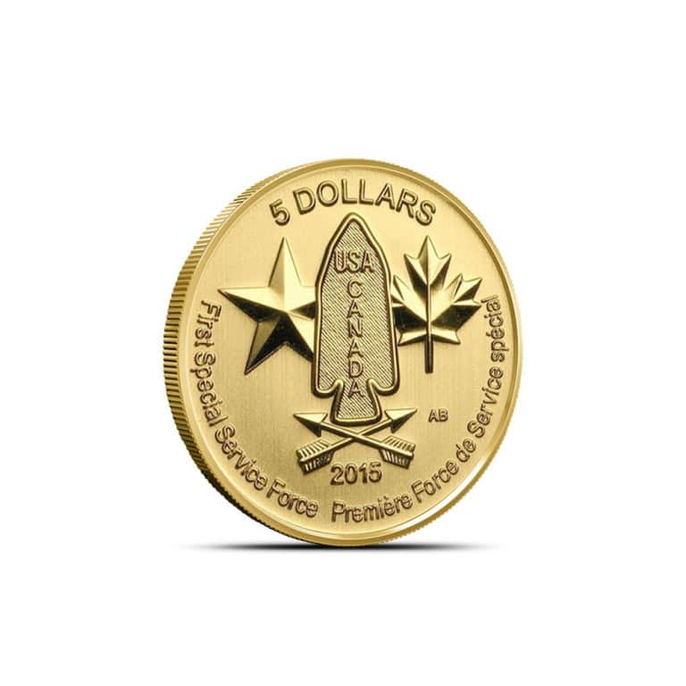 1/10 oz Canadian First Special Service Force Gold Coin (Random Year)