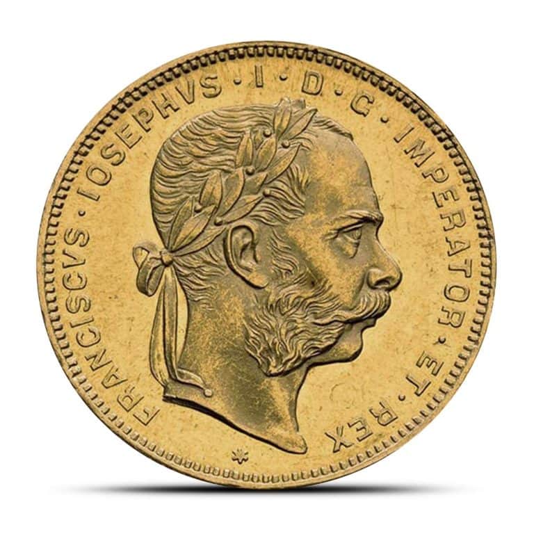 20 Francs / 8 Florin Austrian Gold Coin (Avg. Circulated)