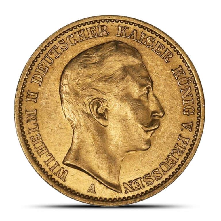 20 Mark German Gold Coin (Random Year, Circulated)