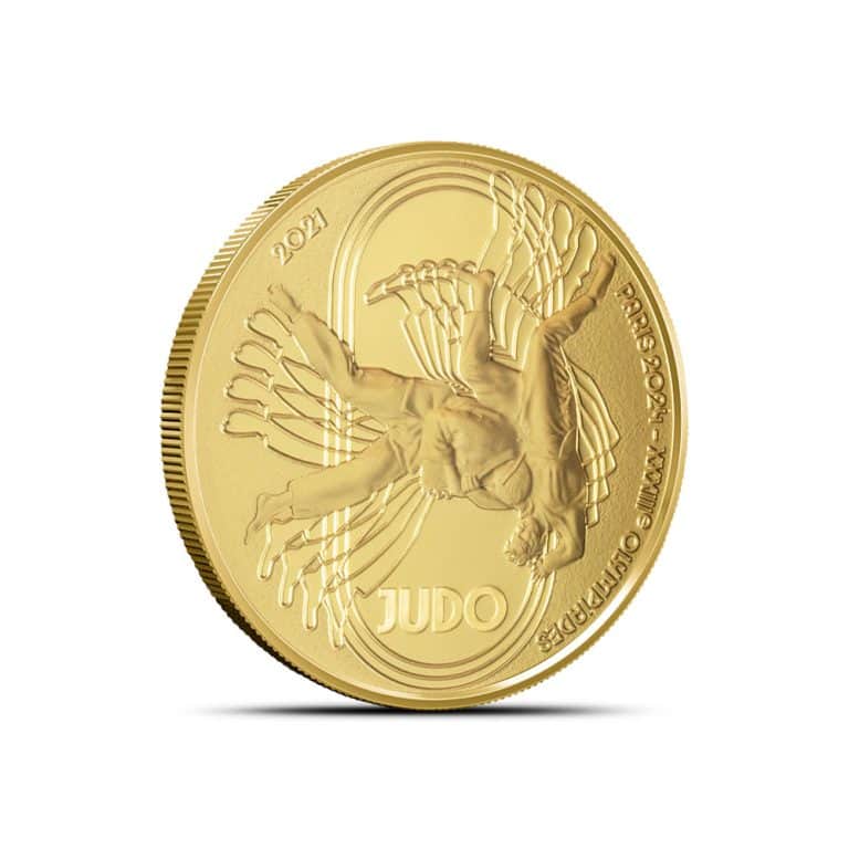 2021 1/4 oz Proof French Olympic Judo Gold Coin (Box + CoA)