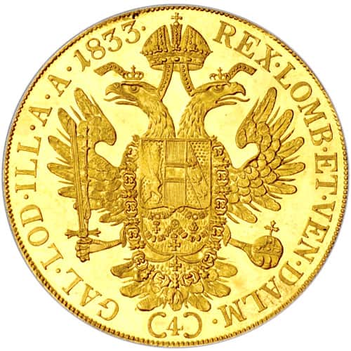 4 Ducat Austrian/Dutch Gold Coin (Random Year, AU/BU)