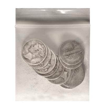 90% Silver Mercury Dimes ($1 FV, Circulated)