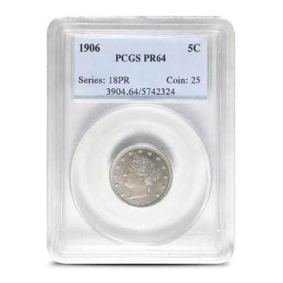 1906 Liberty Head Nickel PCGS PR64