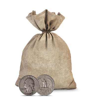 90% Silver Washington Quarters ($100 FV, Circulated)