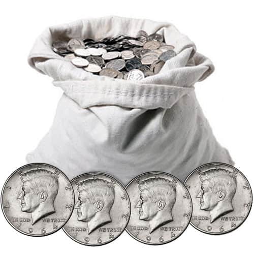 90% Silver Kennedy Half Dollars ($100 FV, Circulated)