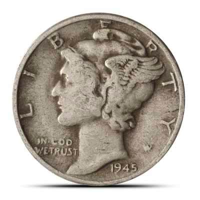 90% Silver Mercury Dimes ($100 FV, Circulated)