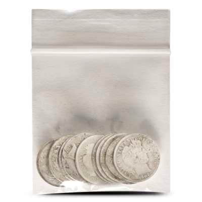 90% Silver Barber Dimes ($1 FV, Circulated)