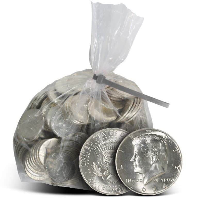 1964 90% Silver Kennedy Half Dollars ($100 FV, BU)