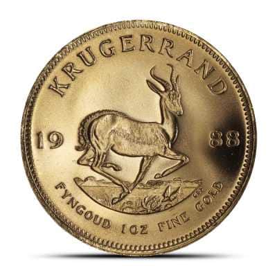 1988 1 oz South African Gold Krugerrand Coin