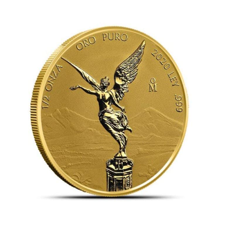 2020 1/2 oz Reverse Proof Mexican Gold Libertad Coin