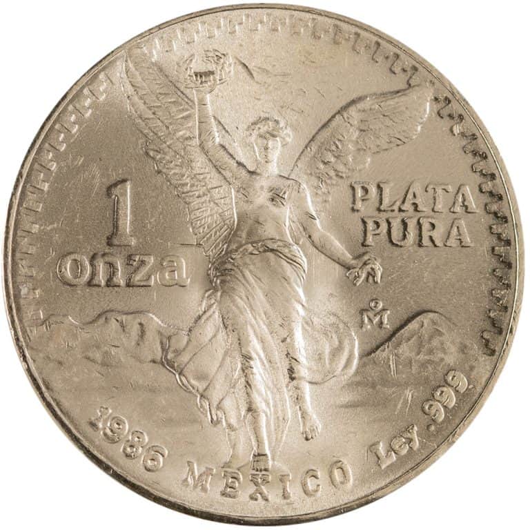 1986 1 oz Mexican Silver Libertad Coin