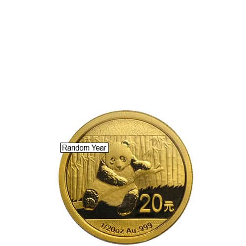 1/20 oz Chinese Gold Panda Coin (Random Year, Unsealed)