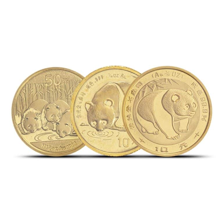 1/10 oz Chinese Gold Panda Coin (Random Year, Sealed)