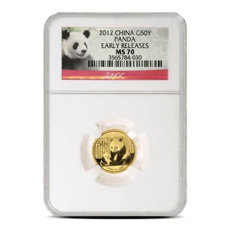 1/10 oz Chinese Gold Panda Coin MS70/PR70/PF70 (Random Year, Varied Label, PCGS or NGC)