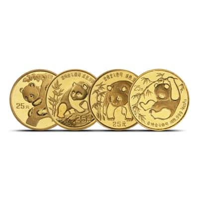 1/4 oz Chinese Gold Panda Coin (Random Year, Unsealed)