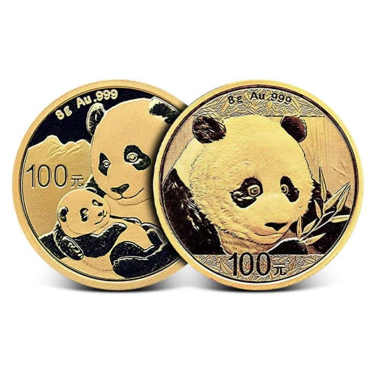 8 Gram Chinese Gold Panda Coin (Random Year, Unsealed)