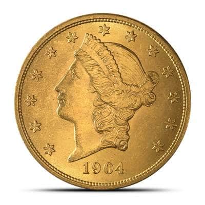 Pre-33 $20 Liberty Gold Double Eagle Coin (Cleaned)