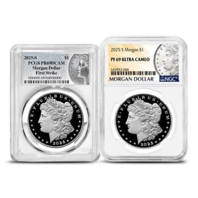 Proof Morgan Silver Dollar Coin PF/PR69 (2023+, Varied Mint Mark, PCGS or NGC)