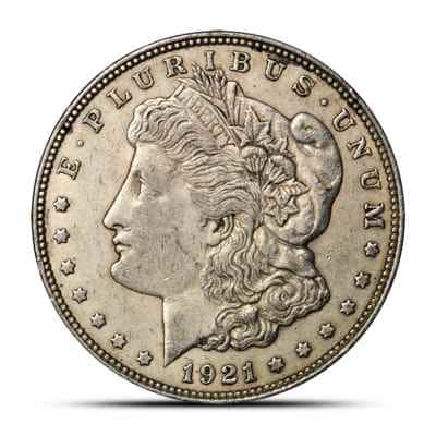 Morgan Silver Dollar Coin (1921, VG+)