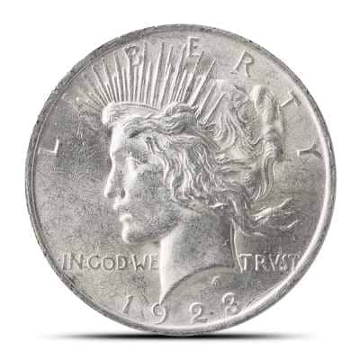 Peace Silver Dollar Coin (1922-26, 1934-35, AU)
