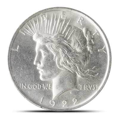 Peace Silver Dollar Coin (1922-26, 1934-35, BU)