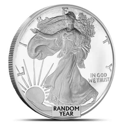 1 oz Proof American Silver Eagle Coin (Random Year, Box + CoA)