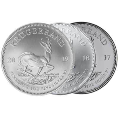 1 oz South African Silver Krugerrand Coin (Random Year)