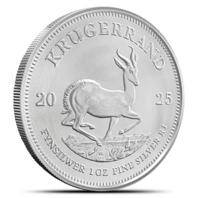 2025 1 oz South African Silver Krugerrand Coin (BU)