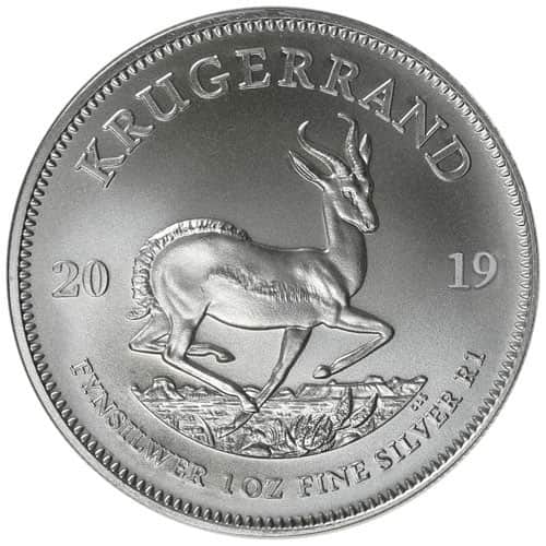2019 1 oz South African Silver Krugerrand Coin (BU)
