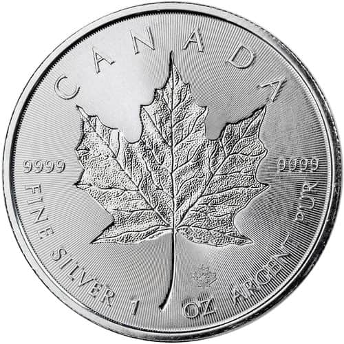 2018 1 oz Canadian Silver Incuse Maple Leaf Coin